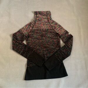 Nike Pro Hyperwarm Long Sleeve Turtleneck Training Workout Rainbow